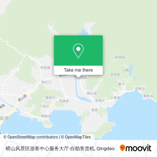 崂山风景区游客中心服务大厅-自助售货机 map