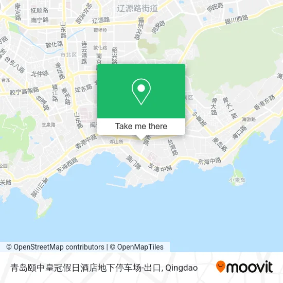 青岛颐中皇冠假日酒店地下停车场-出口 map
