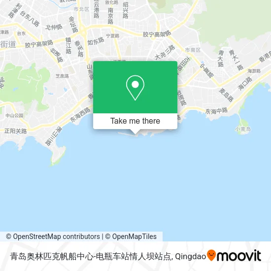 青岛奥林匹克帆船中心-电瓶车站情人坝站点 map