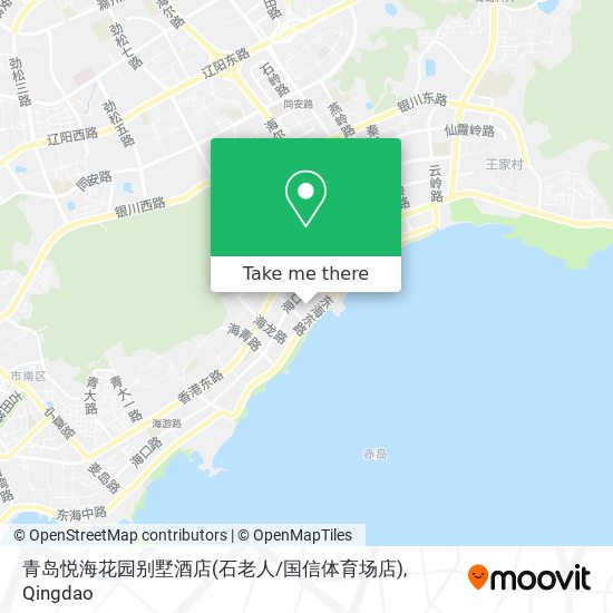 青岛悦海花园别墅酒店(石老人/国信体育场店) map