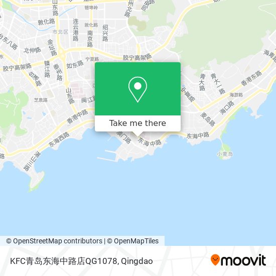 KFC青岛东海中路店QG1078 map