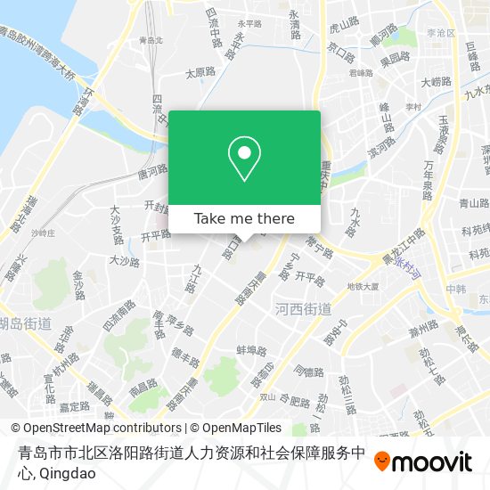 青岛市市北区洛阳路街道人力资源和社会保障服务中心 map