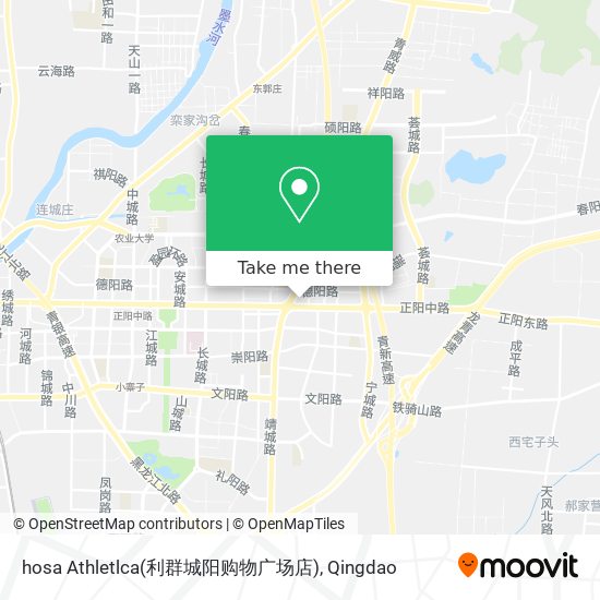 hosa Athletlca(利群城阳购物广场店) map