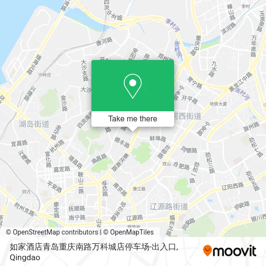如家酒店青岛重庆南路万科城店停车场-出入口 map