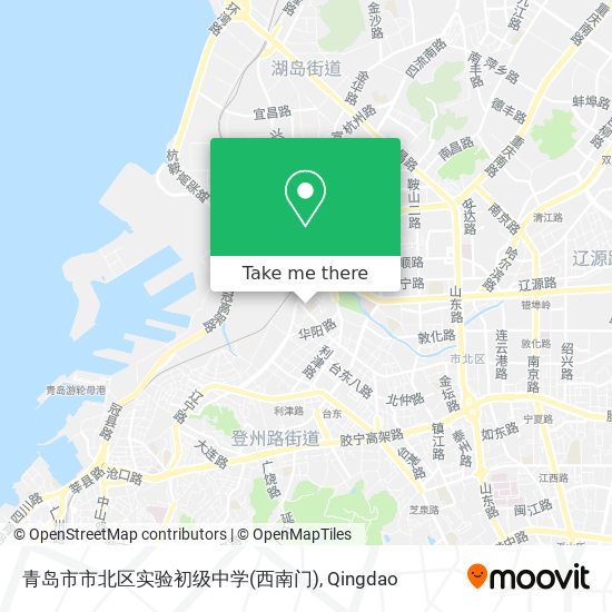 青岛市市北区实验初级中学(西南门) map