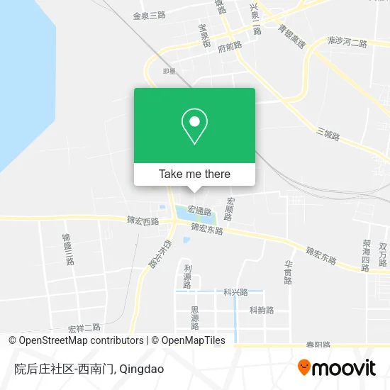 院后庄社区-西南门 map