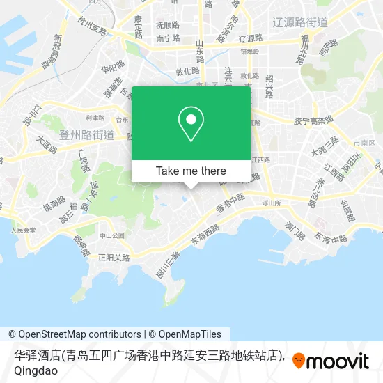 华驿酒店(青岛五四广场香港中路延安三路地铁站店) map