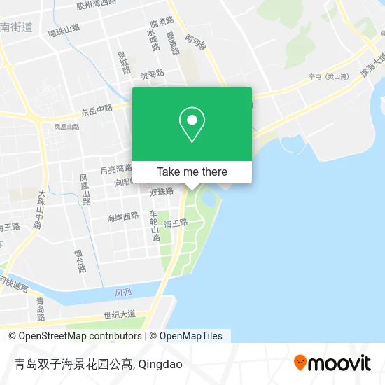 青岛双子海景花园公寓 map