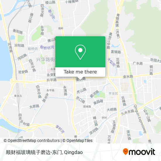 顺财福玻璃镜子磨边-东门 map