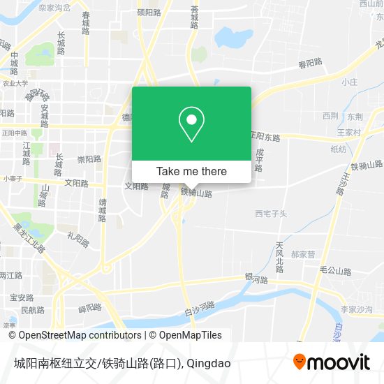 城阳南枢纽立交/铁骑山路(路口) map