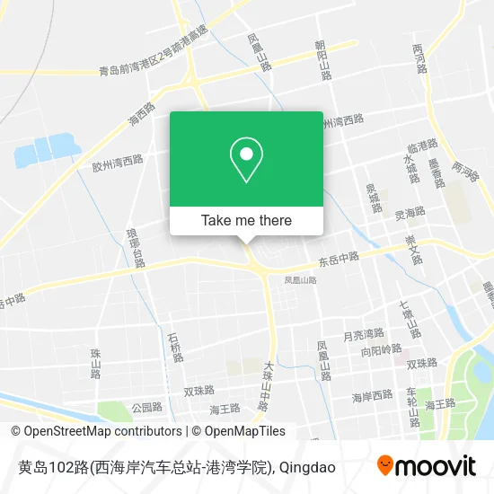 黄岛102路(西海岸汽车总站-港湾学院) map
