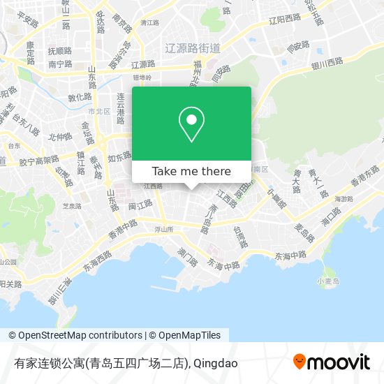 有家连锁公寓(青岛五四广场二店) map