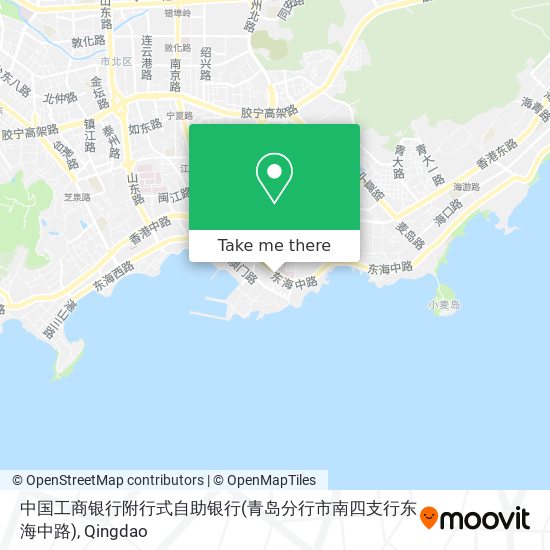 中国工商银行附行式自助银行(青岛分行市南四支行东海中路) map