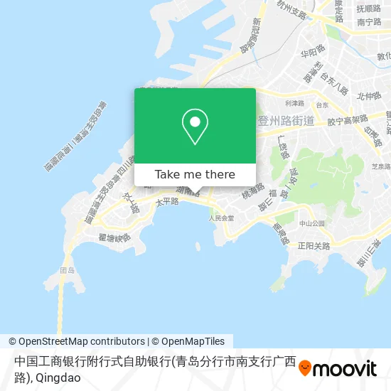 中国工商银行附行式自助银行(青岛分行市南支行广西路) map