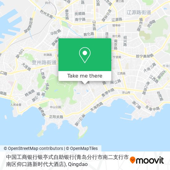 中国工商银行银亭式自助银行(青岛分行市南二支行市南区仰口路新时代大酒店) map