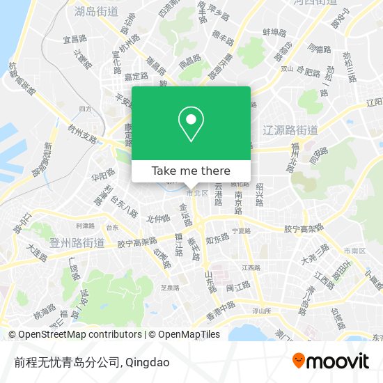 前程无忧青岛分公司 map