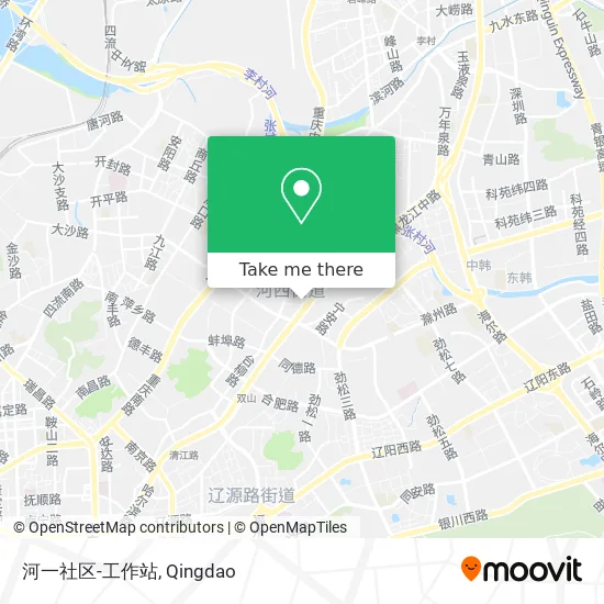 河一社区-工作站 map