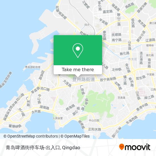 青岛啤酒街停车场-出入口 map