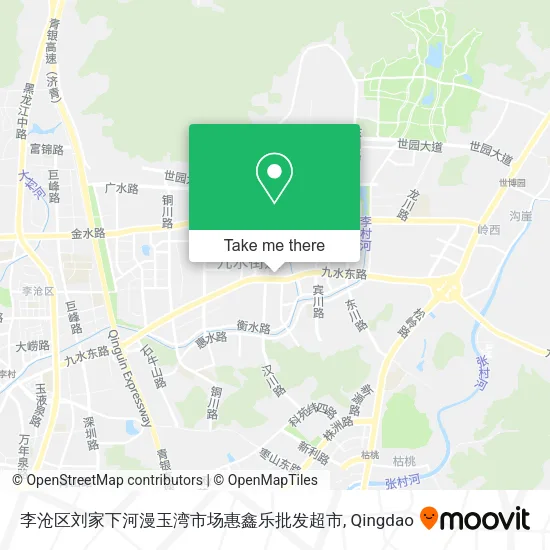 李沧区刘家下河漫玉湾市场惠鑫乐批发超市 map