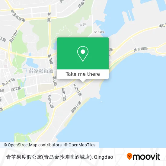 青苹果度假公寓(青岛金沙滩啤酒城店) map