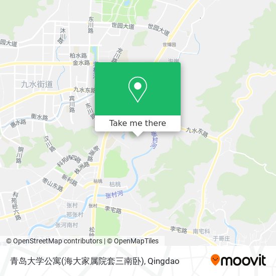 青岛大学公寓(海大家属院套三南卧) map