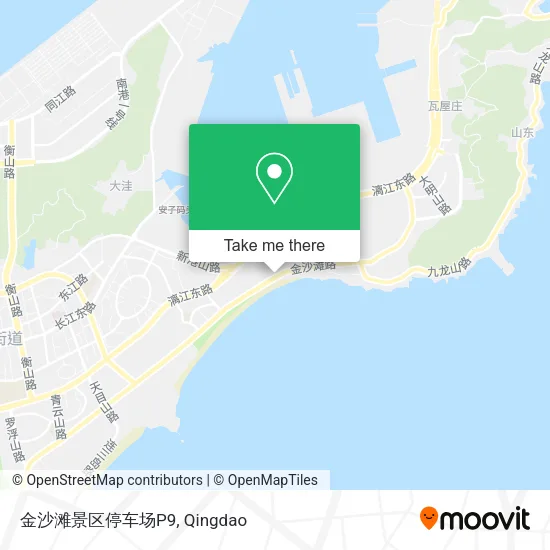 金沙滩景区停车场P9 map