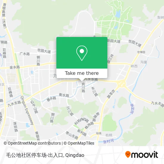 毛公地社区停车场-出入口 map