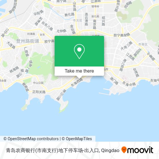 青岛农商银行(市南支行)地下停车场-出入口 map