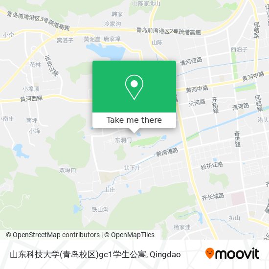 山东科技大学(青岛校区)gc1学生公寓 map