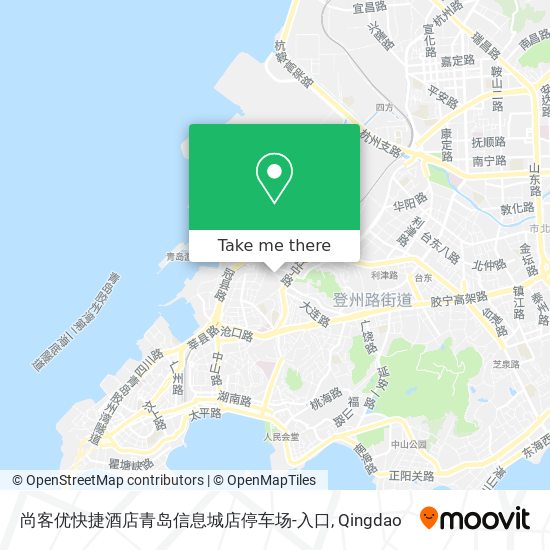 尚客优快捷酒店青岛信息城店停车场-入口 map