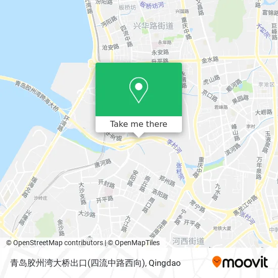 青岛胶州湾大桥出口(四流中路西向) map