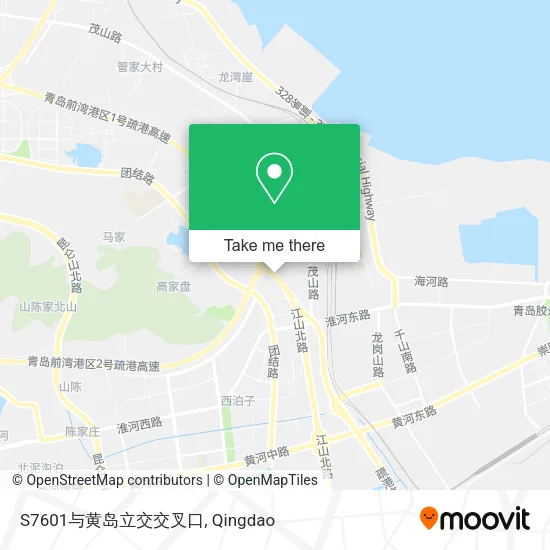 S7601与黄岛立交交叉口 map