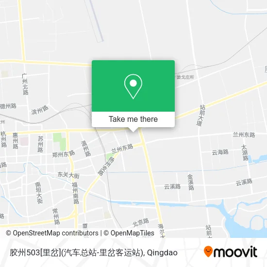胶州503[里岔](汽车总站-里岔客运站) map
