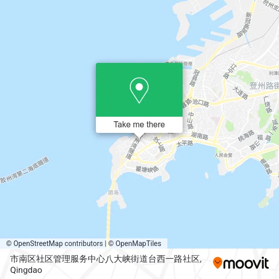 市南区社区管理服务中心八大峡街道台西一路社区 map