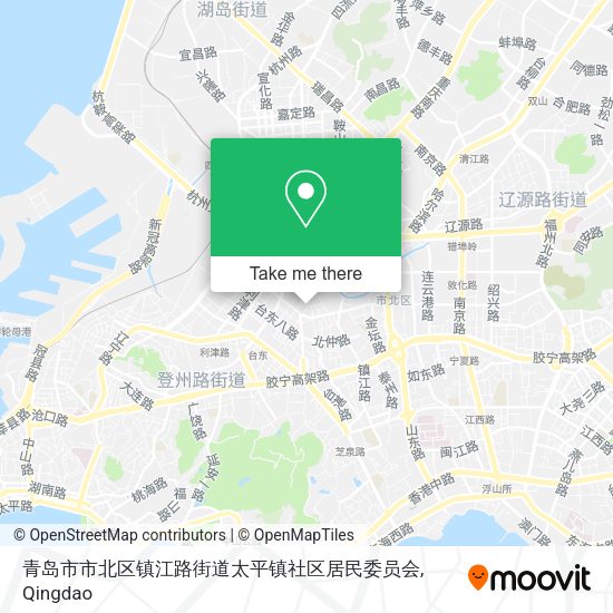 青岛市市北区镇江路街道太平镇社区居民委员会 map
