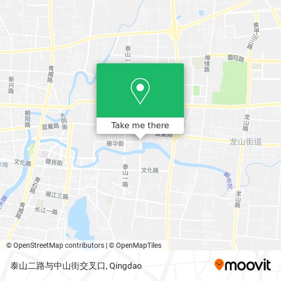 泰山二路与中山街交叉口 map