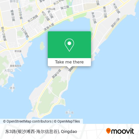 东3路(银沙滩西-海尔信息谷) map