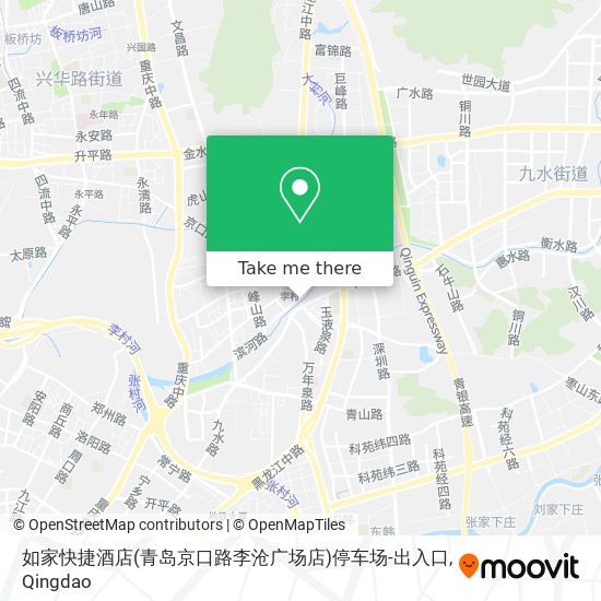 如家快捷酒店(青岛京口路李沧广场店)停车场-出入口 map