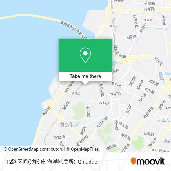 12路区间(沙岭庄-海洋地质所) map
