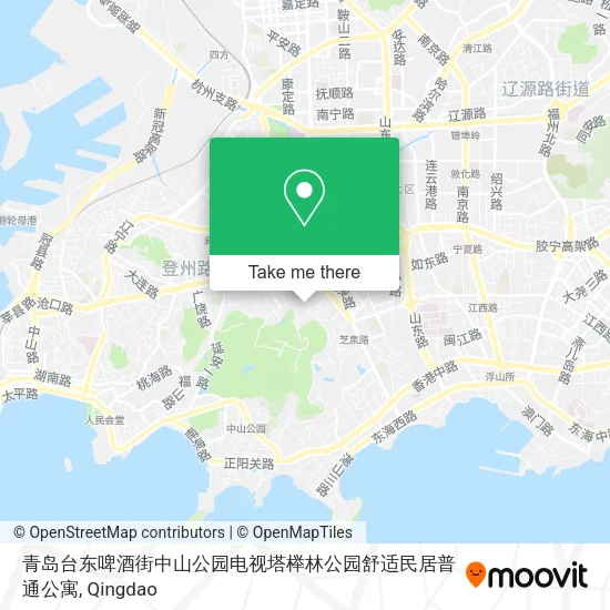 青岛台东啤酒街中山公园电视塔榉林公园舒适民居普通公寓 map