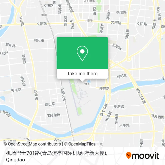 机场巴士701路(青岛流亭国际机场-府新大厦) map