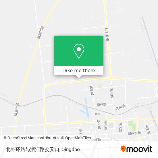 北外环路与浙江路交叉口 map