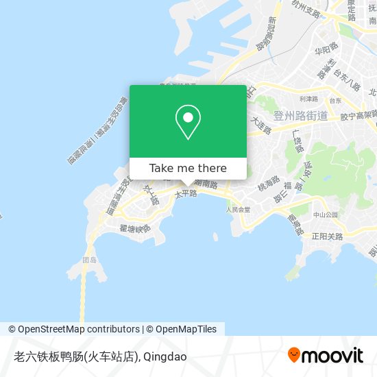 老六铁板鸭肠(火车站店) map