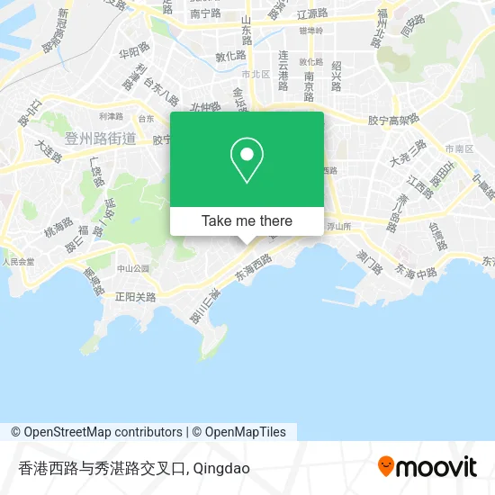 香港西路与秀湛路交叉口 map