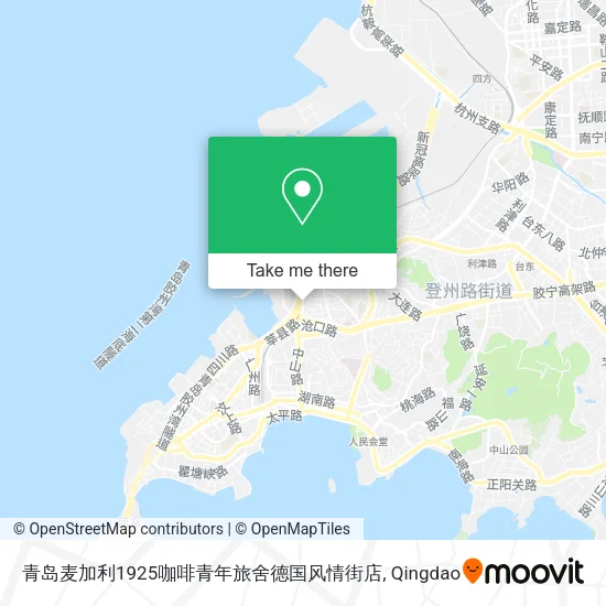 青岛麦加利1925咖啡青年旅舍德国风情街店 map