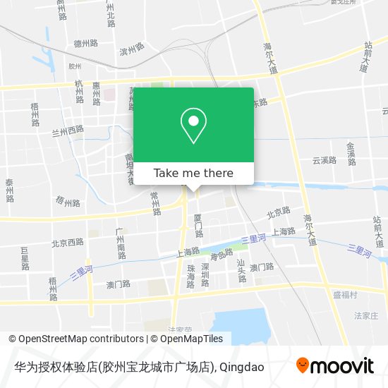 华为授权体验店(胶州宝龙城市广场店) map