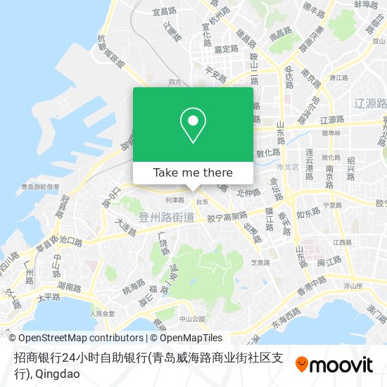 招商银行24小时自助银行(青岛威海路商业街社区支行) map