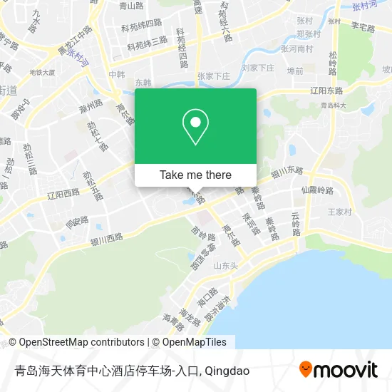 青岛海天体育中心酒店停车场-入口 map
