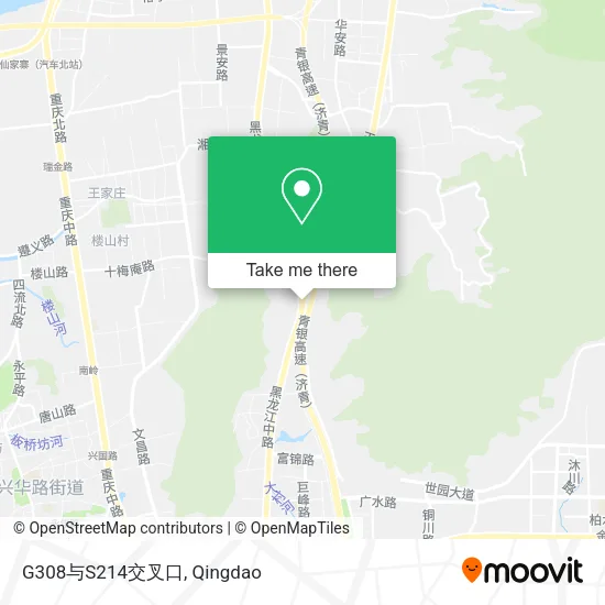 G308与S214交叉口 map
