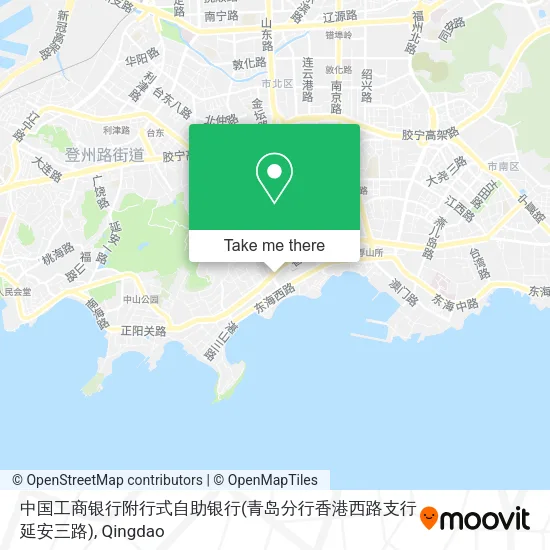 中国工商银行附行式自助银行(青岛分行香港西路支行延安三路) map